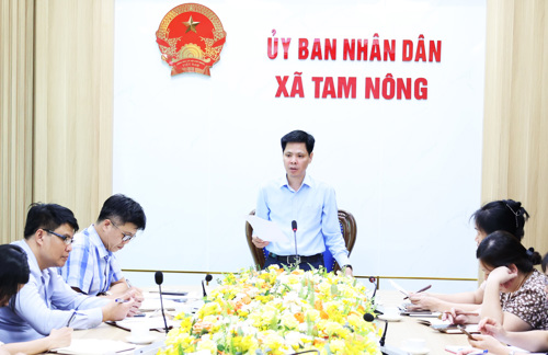 Đồng chí Nguyễn Tuấn Ngọc - PBT Thường trực Đảng ủy, Bí thư Đảng uỷ các cơ quan Đảng phát biểu chỉ đạo