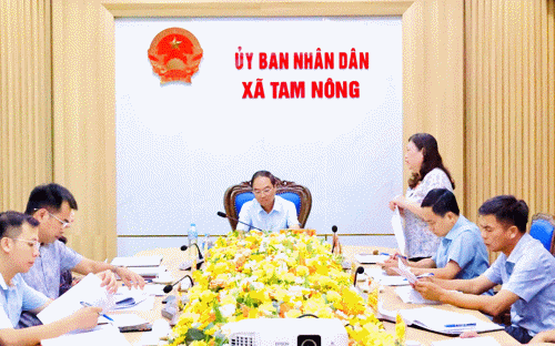 Đồng chí Lê Thị Thu Hiền - UVBTV, Trưởng Ban Xây dựng Đảng phát biểu tại buổi làm việc