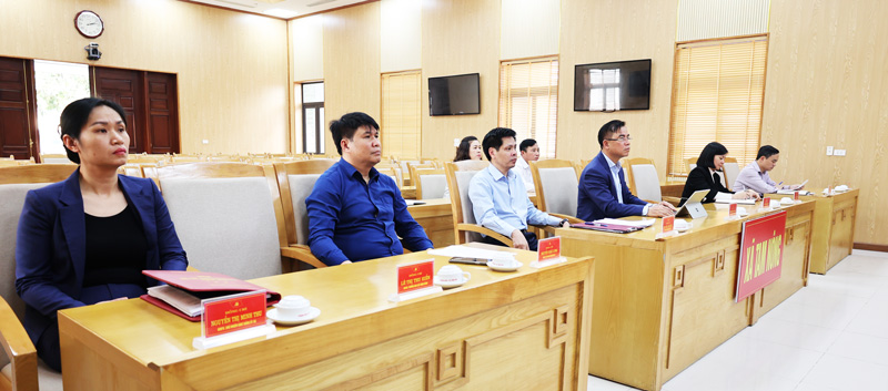 Xã Tam Nông dự Hội nghị giao ban trực tuyến về công tác bầu cử đại biểu Quốc hội và HĐND các cấp