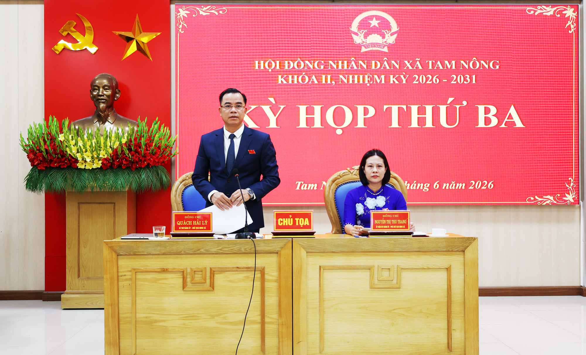 HỘI ĐỒNG NHÂN DÂN XÃ TAM NÔNG KHAI MẠC KỲ HỌP THỨ BA, KHÓA II NHIỆM KỲ 2026-2031.
